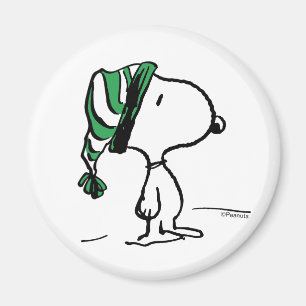 Aimant cacahuètes   Snoopy Green Casquette de neige