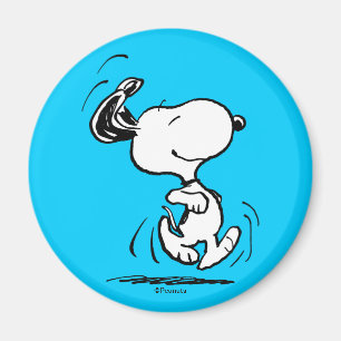Aimant cacahuètes   Snoopy Happy Dance