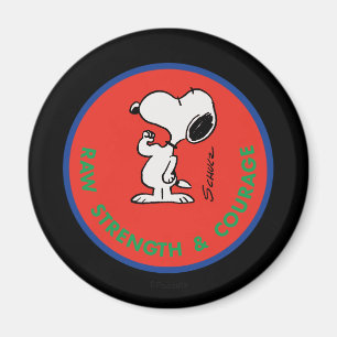 Aimant cacahuètes   Snoopy Raw Force & Courage Badge