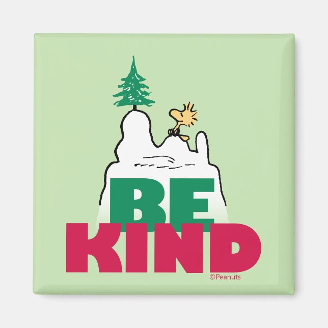 Aimant cacahuètes | Snoopy & Woodstock Be Kind (Devant)