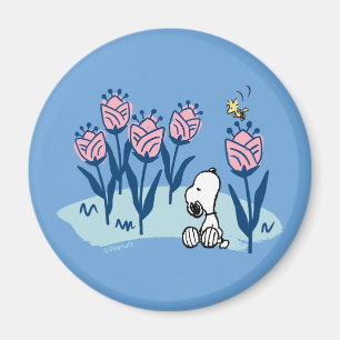 Aimant cacahuètes   Snoopy & Woodstock Flower Garden