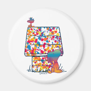 Aimant cacahuètes Snoopy & Woodstock Rainbow Paint