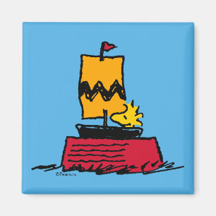 Aimant cacahuètes   Woodstock Snoopy Plat Bateau à voile
