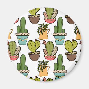Aimant Cactus et Succulents d'intérieur dans le motif de