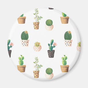 Aimant Cactus Succulents de Dessert Vert dans les pots