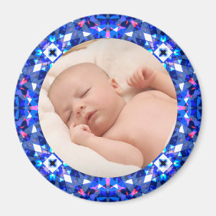Aimant Cadeau bleu Baby Boy Grand-Parent's Gift Photo Mag