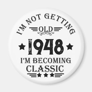 Aimant Cadeau d'anniversaire vintage personnalisé