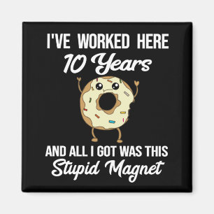Aimant Cadeau d'appréciation pour 10 ans d'anniversaire d