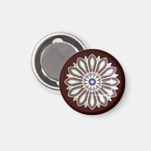 AIMANT CADEAU D'ART FLEURI COLORÉ FILLE MÈRE PATRONNE 202