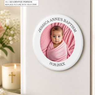 Aimant Cadeau de baptême pour fille avec photo spéciale