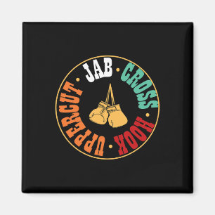 Aimant Cadeau de boxe kickboxing Jab Cross Hook Upper