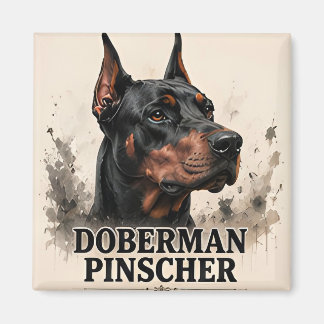 Aimant Cadeau de chien de protection Doberman Pinscher