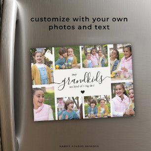 Aimant Cadeau de collage de photos de petits-enfants pour