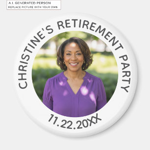 Aimant Cadeau de fête de retraite élégant photo spéciale