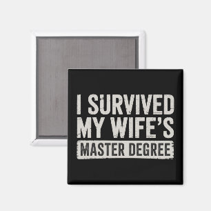 Aimant Cadeau de fin d'études de maîtrise de ma femme que