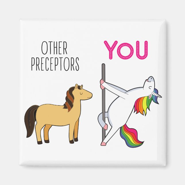 Aimant Cadeau de l'infirmière de licorne (Devant)