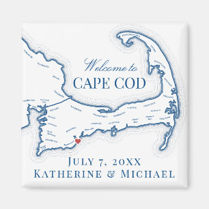 Aimant Cadeau de mariage de destination Cape Cod