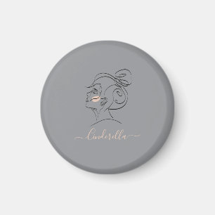 Aimant Cadeau de monogramme de design moderne personnalis