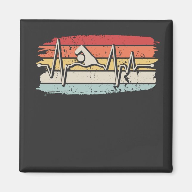 Aimant Cadeau de natation (Devant)