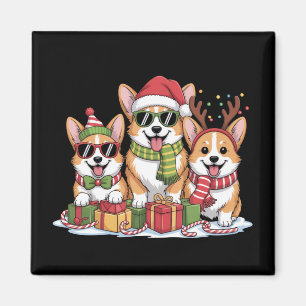 Aimant Cadeau de Noël pour maman amoureuse de chiens Corg