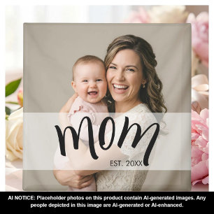 Aimant Cadeau de photo établi pour maman pour la première