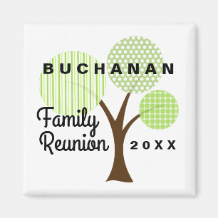 Aimant Cadeau de souvenirs de l'arbre Whimsical Reunion f