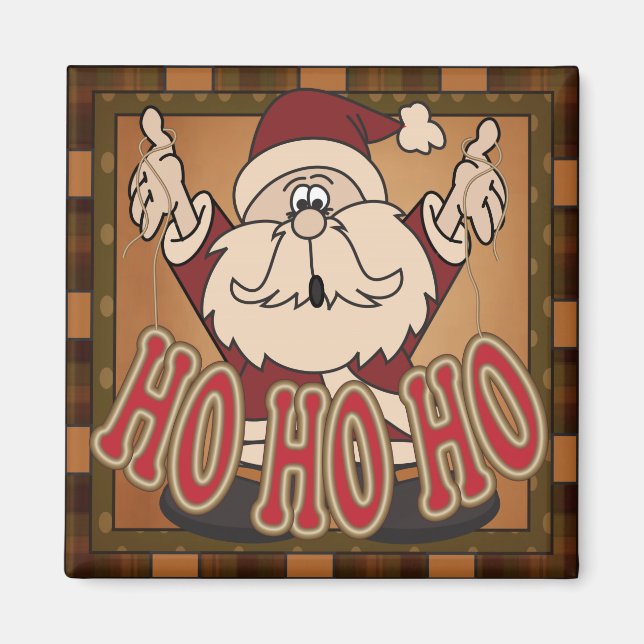 Aimant Cadeau de vacances de Noël de Ho Ho Ho (Devant)