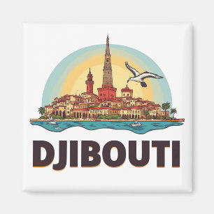 Aimant Cadeau de voyage à Djibouti Afrique 🗺️