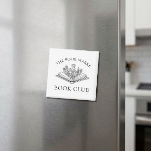 Aimant Cadeau floral personnalisé pour club de lecture