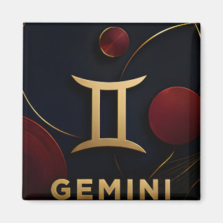 Aimant Cadeau Luxueux du Zodiaque Gémeaux Céleste Astrolo