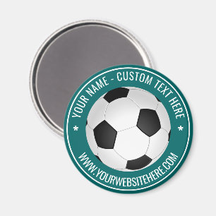 Aimant Cadeau personnalisé texte personnalisé Soccer Ball