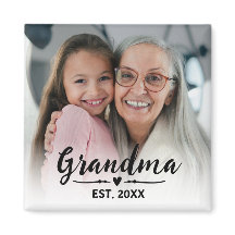 Cadeau photo de grand-mère établie 