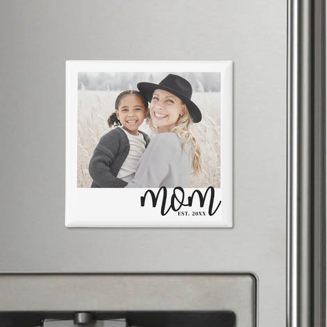 Aimant Cadeau Photo de Maman (Mom Established Photo Gift magnet)