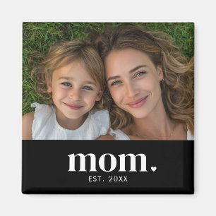 Aimant Cadeau photo de maman établi