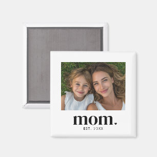 Aimant Cadeau photo de maman établi