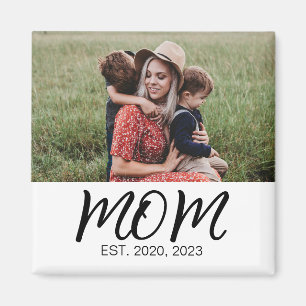 Aimant Cadeau photo de maman établi