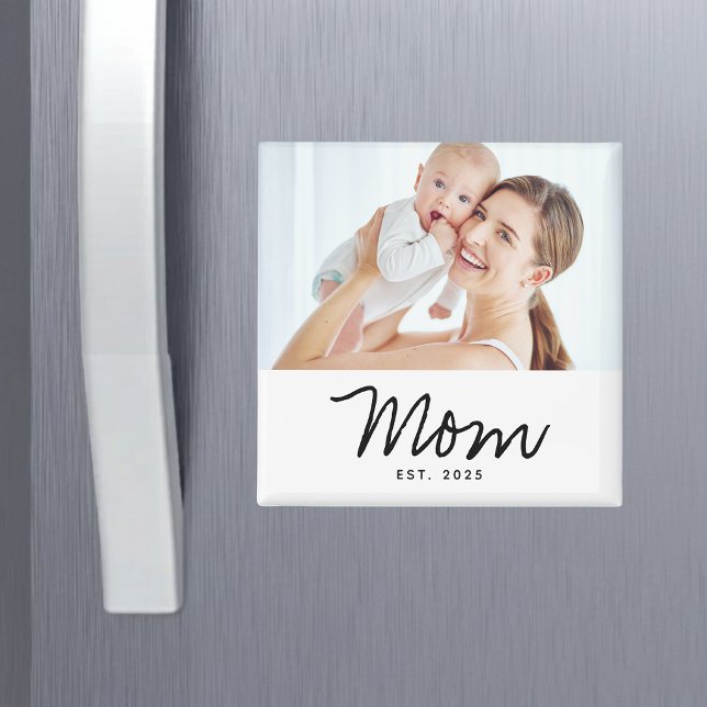 Aimant Cadeau Photo de Maman Fondé (Créateur téléchargé)