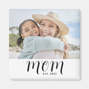 Aimant Cadeau Photo de Maman Fondé