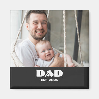 Aimant Cadeau Photo Papa Fondé
