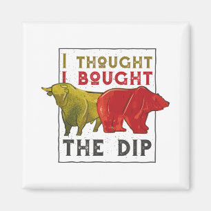 Aimant Cadeau pour day traders - Citation Taureau et Ours