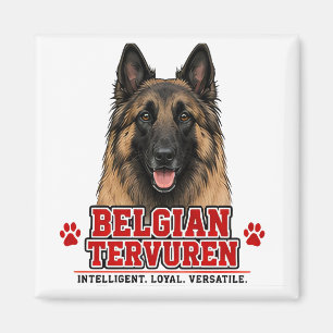 Aimant 🐾 Cadeau pour propriétaire de Tervuren belge🐾