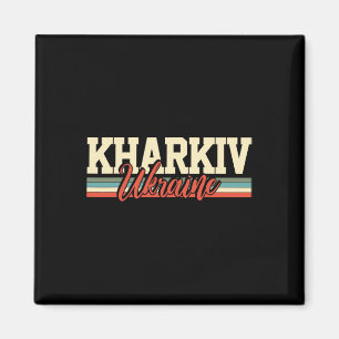 Aimant Cadeau rétro souvenir de voyage Kharkiv Ukraine