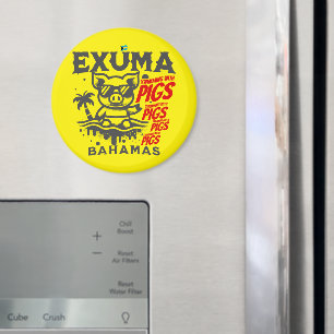 Aimant Cadeau souvenir Bahamas : Exuma Bahamas Swimming P