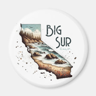 Aimant Cadeau souvenir Big Sur California