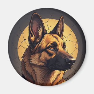 Aimant 🦴 Cadeaux Berger Allemand pour les amoureux des a