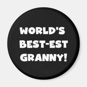 Aimant Cadeaux blancs de T-shirts des textes de mamie du