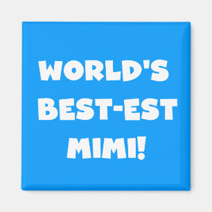 Aimant Cadeaux blancs de T-shirts des textes Mimi du