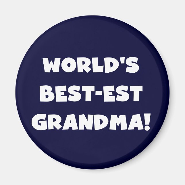 Aimant Cadeaux blancs des textes de grand-maman du (Devant)