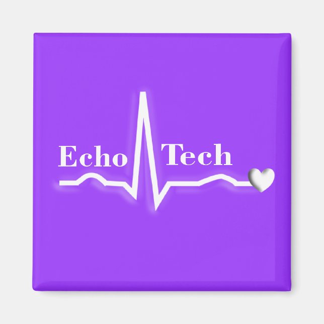 Aimant Cadeaux Cardiac Echo Tech (Devant)