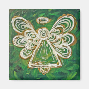 Aimant Cadeaux d'aimants personnalisés d'art Angel Vert